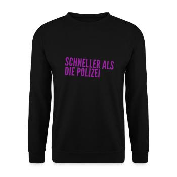 schnell geht immer - Unisex Pullover - Schwarz - Vorne - Alina (178cm) & Michal (187cm)