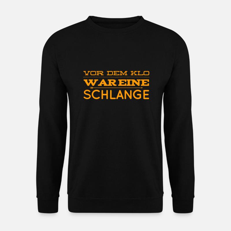 ich musste anstehen - Unisex Pullover - Schwarz