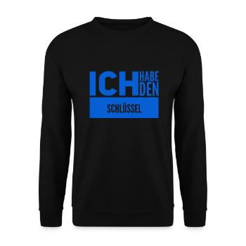 damit komme ich rein - Unisex Pullover - Schwarz - Vorne - Alina (178cm) & Michal (187cm)