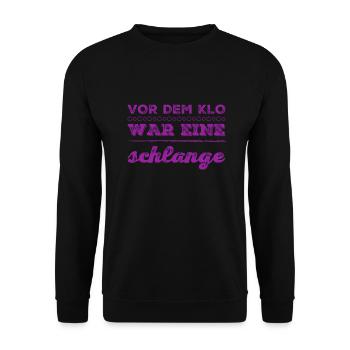 ich habe länger gebraucht - Unisex Pullover - Schwarz - Vorne - Alina (178cm) & Michal (187cm)