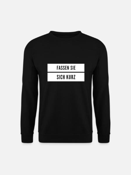 nicht so viel reden - Unisex Pullover - Schwarz