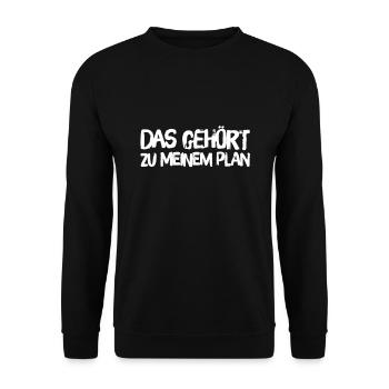so sieht der Plan aus - Unisex Pullover - Schwarz - Vorne - Alina (178cm) & Michal (187cm)