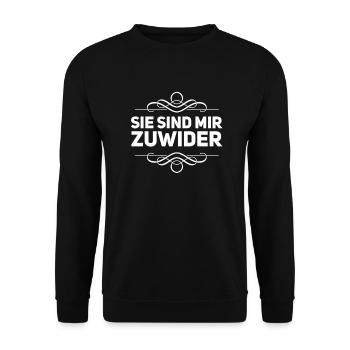 ich mag sie nicht - Unisex Pullover - Schwarz - Vorne - Alina (178cm) & Michal (187cm)