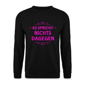 geht klar - Unisex Pullover - Schwarz - Vorne - Alina (178cm) & Michal (187cm)