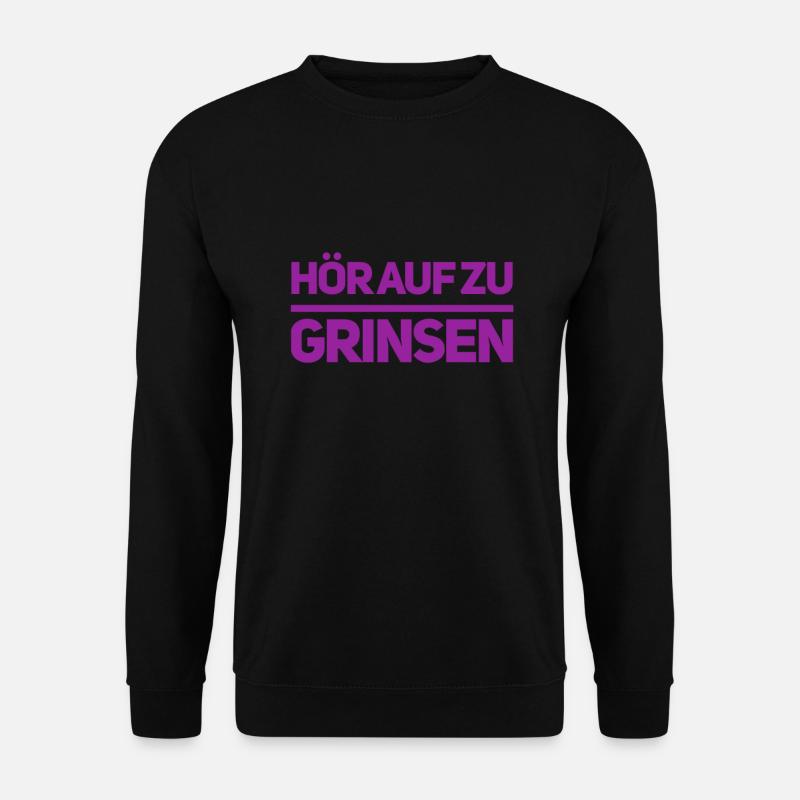 stop das grinsen - Unisex Pullover - Schwarz