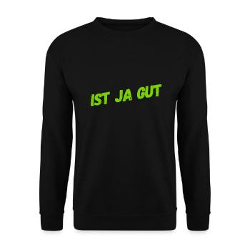 bleib locker - Unisex Pullover - Schwarz - Vorne - Alina (178cm) & Michal (187cm)