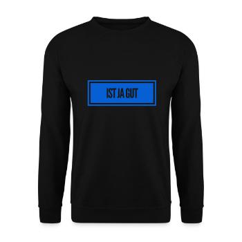bleib entspannt - Unisex Pullover - Schwarz - Vorne - Alina (178cm) & Michal (187cm)
