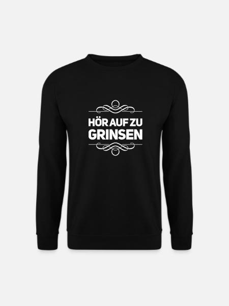 bitte nicht grinsen - Unisex Pullover - Schwarz