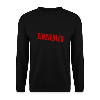 ich lebe gerne ruhig - Unisex Pullover - Schwarz - Vorne - Alina (178cm) & Michal (187cm)