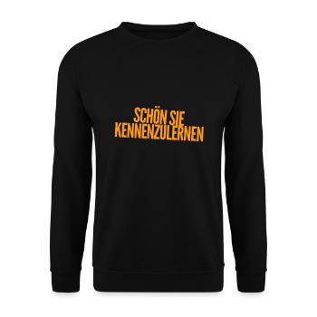 schön sie zu treffen - Unisex Pullover - Schwarz - Vorne - Alina (178cm) & Michal (187cm)