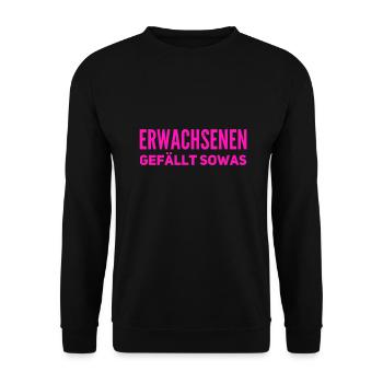 endlich was für Erwachsene - Unisex Pullover - Schwarz - Vorne - Alina (178cm) & Michal (187cm)