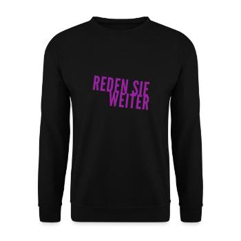 sie können weiter reden - Unisex Pullover - Schwarz - Vorne - Alina (178cm) & Michal (187cm)