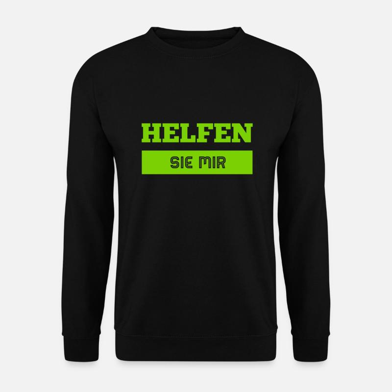 helfen sie mir - Unisex Pullover - Schwarz