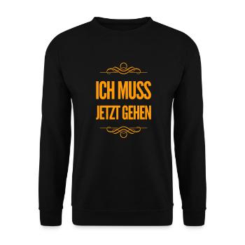 ich schwing die Hufe - Unisex Pullover - Schwarz - Vorne - Alina (178cm) & Michal (187cm)