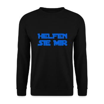 ich brauche Unterstützung - Unisex Pullover - Schwarz - Vorne - Alina (178cm) & Michal (187cm)