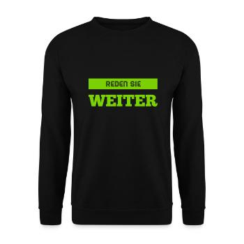 sprechen sie weiter - Unisex Pullover - Schwarz - Vorne - Alina (178cm) & Michal (187cm)