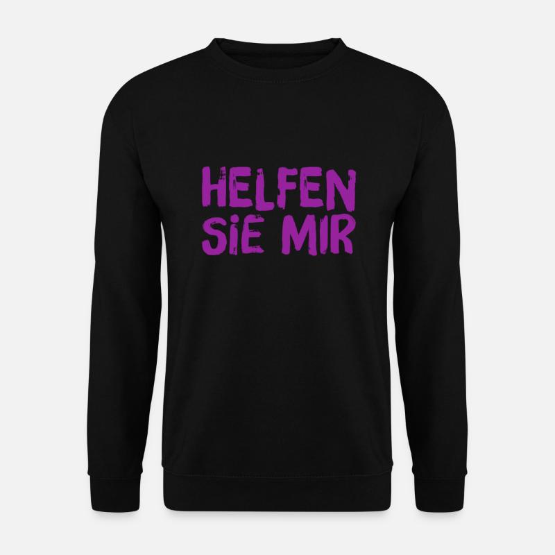 ich brauche Hilfe - Unisex Pullover - Schwarz