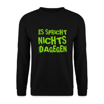 es spricht alles dafür - Unisex Pullover - Schwarz - Vorne - Alina (178cm) & Michal (187cm)