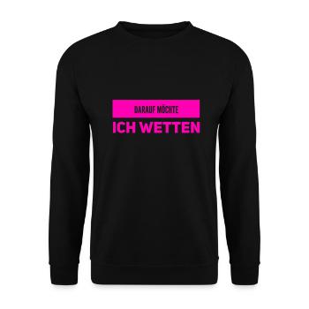 wetten geht immer - Unisex Pullover - Schwarz - Vorne - Alina (178cm) & Michal (187cm)
