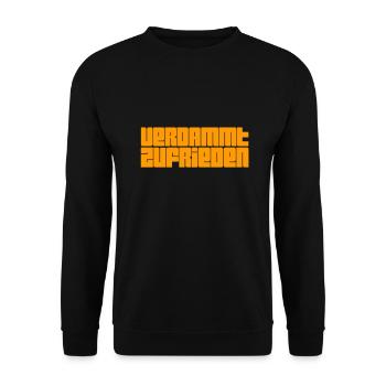 Zufriedenheit - Unisex Pullover - Schwarz - Vorne - Alina (178cm) & Michal (187cm)