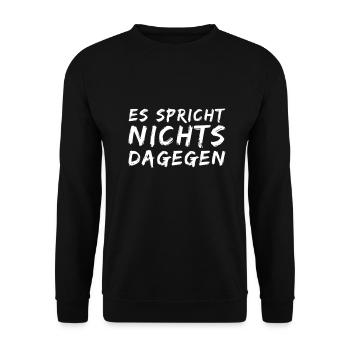 warum auch nicht - Unisex Pullover - Schwarz - Vorne - Alina (178cm) & Michal (187cm)