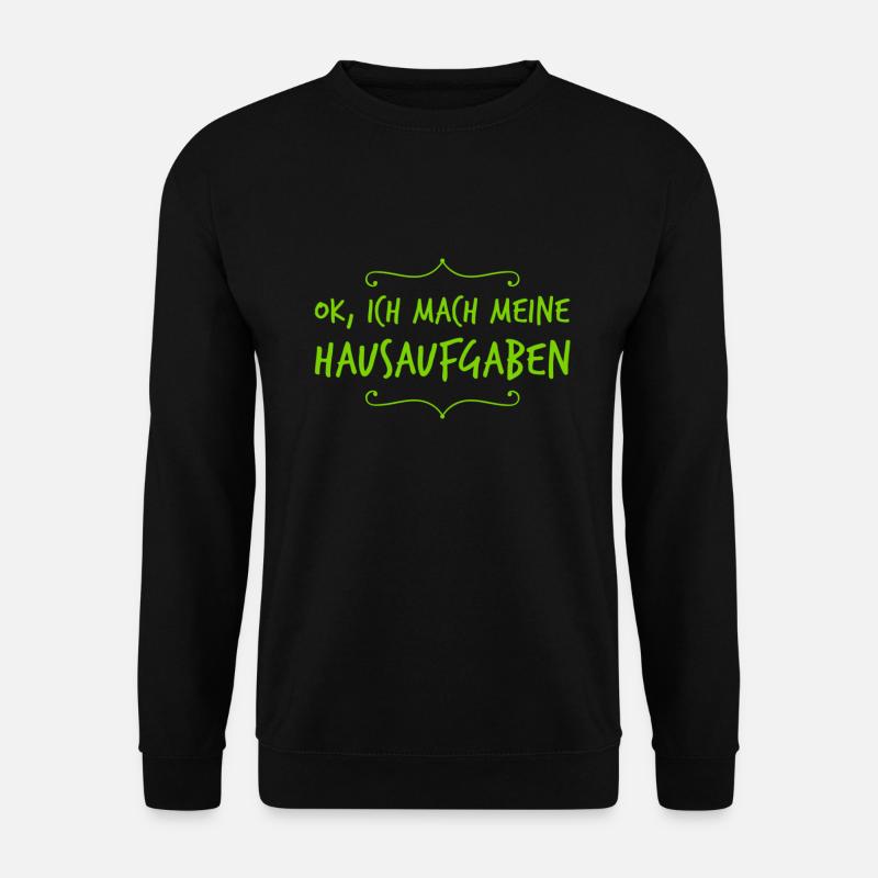 Hausaufgabenzeit - Unisex Pullover - Schwarz
