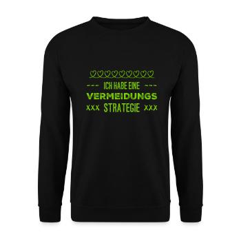 vermeiden geht immer - Unisex Pullover - Schwarz - Vorne - Alina (178cm) & Michal (187cm)