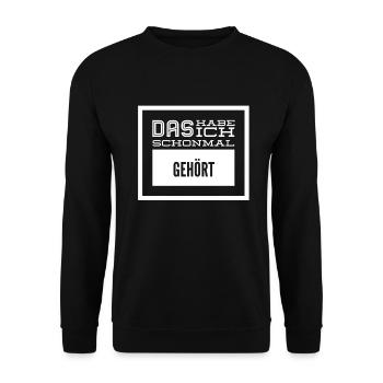 das kenn ich bereits - Unisex Pullover - Schwarz - Vorne - Alina (178cm) & Michal (187cm)