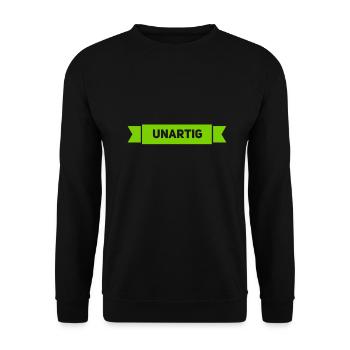 ich bin gern frech - Unisex Pullover - Schwarz - Vorne - Alina (178cm) & Michal (187cm)
