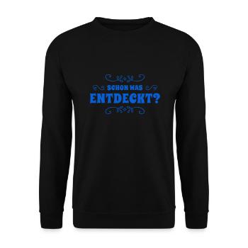 ich suche einen Entdecker - Unisex Pullover - Schwarz - Vorne - Alina (178cm) & Michal (187cm)