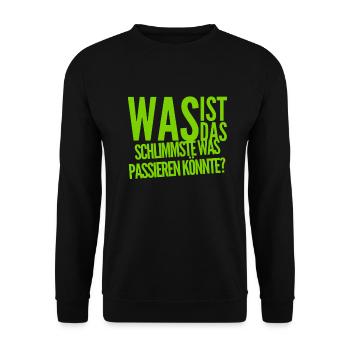 es wird gut werden - Unisex Pullover - Schwarz - Vorne - Alina (178cm) & Michal (187cm)