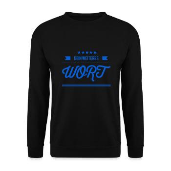 halt den Mund - Unisex Pullover - Schwarz - Vorne - Alina (178cm) & Michal (187cm)