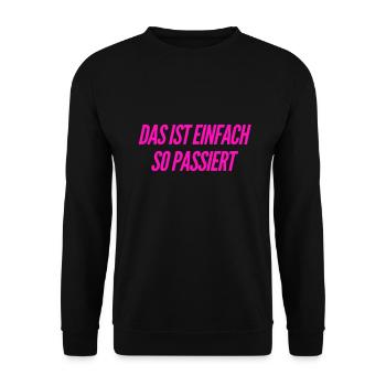 mein Plan sah anders aus - Unisex Pullover - Schwarz - Vorne - Alina (178cm) & Michal (187cm)