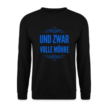 voll und ganz - Unisex Pullover - Schwarz - Vorne - Alina (178cm) & Michal (187cm)