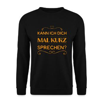 ich möchte mit dir reden - Unisex Pullover - Schwarz - Vorne - Alina (178cm) & Michal (187cm)