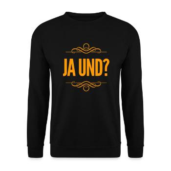 was willst du? - Unisex Pullover - Schwarz - Vorne - Alina (178cm) & Michal (187cm)