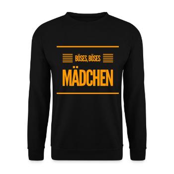 ich bin ein Böses Mädchen - Unisex Pullover - Schwarz - Vorne - Alina (178cm) & Michal (187cm)