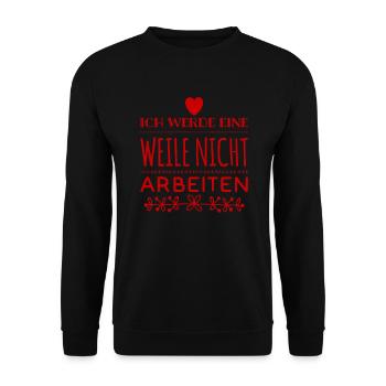 arbeitslos - Unisex Pullover - Schwarz - Vorne - Alina (178cm) & Michal (187cm)