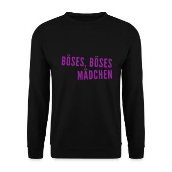 Böses Mädchen - Unisex Pullover - Schwarz - Vorne - Alina (178cm) & Michal (187cm)