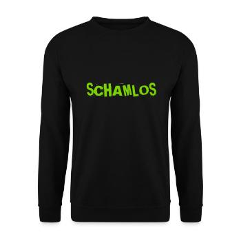 ich bin schamlos - Unisex Pullover - Schwarz - Vorne - Alina (178cm) & Michal (187cm)
