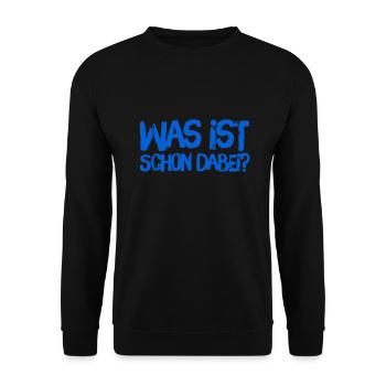 was ist schon dabei? - Unisex Pullover - Schwarz - Vorne - Alina (178cm) & Michal (187cm)