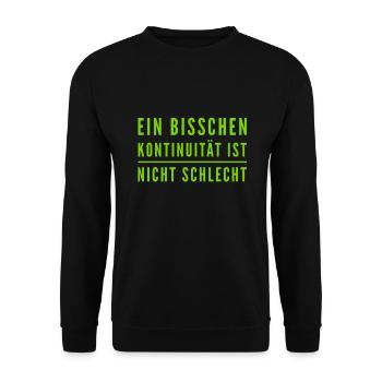 Kontinuität ist wunderbar - Unisex Pullover - Schwarz - Vorne - Alina (178cm) & Michal (187cm)