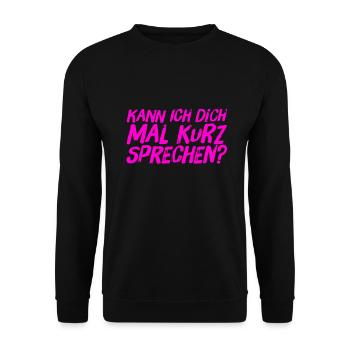 bereit für ein Gespräch - Unisex Pullover - Schwarz - Vorne - Alina (178cm) & Michal (187cm)