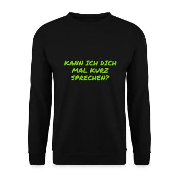 bereit zu reden - Unisex Pullover - Schwarz - Vorne - Alina (178cm) & Michal (187cm)