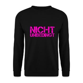 kann, muss aber nicht - Unisex Pullover - Schwarz - Vorne - Alina (178cm) & Michal (187cm)