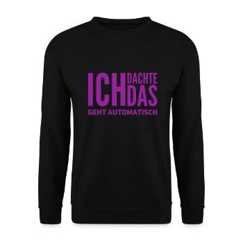 nicht von allein - Unisex Pullover - Schwarz - Vorne - Alina (178cm) & Michal (187cm)