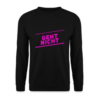 geht nicht - Unisex Pullover - Schwarz - Vorne - Alina (178cm) & Michal (187cm)