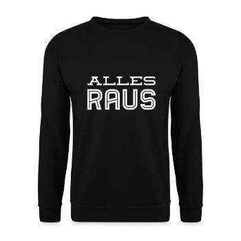 geht raus - Unisex Pullover - Schwarz - Vorne - Alina (178cm) & Michal (187cm)