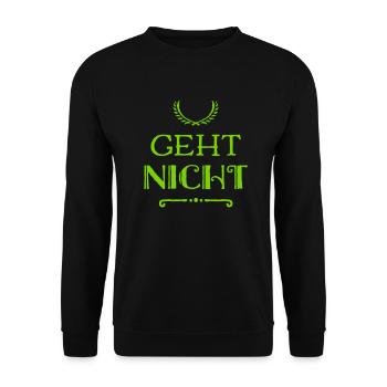 ich will nicht - Unisex Pullover - Schwarz - Vorne - Alina (178cm) & Michal (187cm)