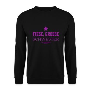 die große Schwester - Unisex Pullover - Schwarz - Vorne - Alina (178cm) & Michal (187cm)